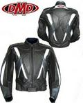 DMD Black & Silver Alpha Ladies Sports Leather Jacket