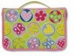 Butterflies and Blossoms Fabric Medium Pink Book & Bible Cover (Hardcover)