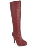 Footwork Rebecca Knee-high Boots  Red