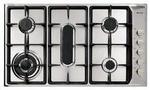 DeLonghi 90cm 5 Burner Gas Hob with Fish Burner & Wok Stand