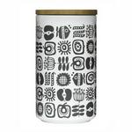 Sagaform Keep Round Stoneware Storage Jar With Oak Lid