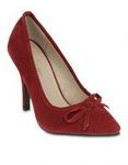 Diva Bow-Detailed Stiletto Heels Red