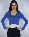 Pull-It Knitted Crop Jersey  Blue