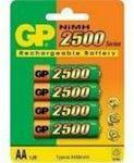 Gp Size AA - Rechargeable 2500mAh NiMH Battery - 4 per pack