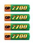 Gp Size AA - AAA - Rechargeable 2700mAh NiMH Battery - 4 per pack