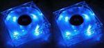 Coolermaster 2x Neon Blue LED 80mm Fan