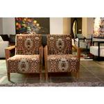 Jo Carlin Furniture Lautrec Armchair In Fabric Multicolor