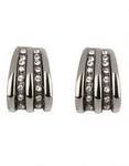 Classic Accessories Diamante Stud Earrings Silver