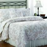 House Brands Neutrals French Bouquet Pebble Duvet Set With 2 Standard Pillow Cases