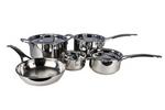 Jamie Oliver Tefal Professional Series Stainless Steel 9 Piece Uncoated Set