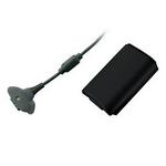 Microsoft Xbox 360 Play & Charge Kit For Wireless Controllers -  Black