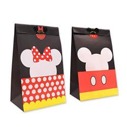 Goodie Candy Treat Bags Birthday Mickey Minnie Inspired Party Favor Supplies Set Of 24 With Thank You Stickers