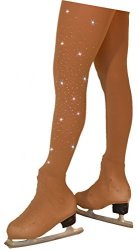 Chloe Noel Figure Skating Light Tan Over The Boot Tights TB8832 W Crystals Light Tan Child Small 6-8