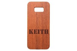 Ndz Performance For Samsung Galaxy S8 Plus Rosewood Wooden Phone Case Custom Engraved - Names Keith