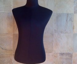 Black Half Body Mannequin Male Without Stand