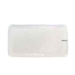 Melamine HD Coupe Hammered Rectangle Platter 455 X 240MM White