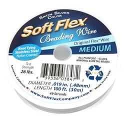 Soft Flex Original .019" 100 Ft. Satin Steel Beading Wire