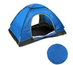 200X150CM 2 Person 2 Door Dome Pop Up Tent With Sunroof & Inner Lining - Green
