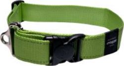 Rogz Utility Landing Strip Dog Collar - Extra Extra Large 40mm Lime Reflective