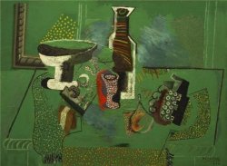 High Quality Polyster Canvas The Replica Art Decorativecanvas Prints Of Oil Painting 'pablo Picasso-green Still Life 1914' 20X27 Inch 51X69 Cm Is Best