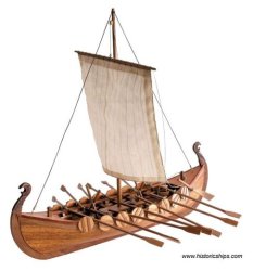 Viking Longboat 1 75 Scale Wooden Model