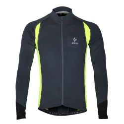 Arsuxeo 60026 Male Biking Jersey Long Sleeve Sportswear Outdoor Cycling Running Clothes Black