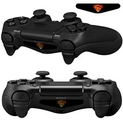 Mod Freakz Pair Of LED Light Bar Skins Flaming Super Steel Man For PS4 Controllers