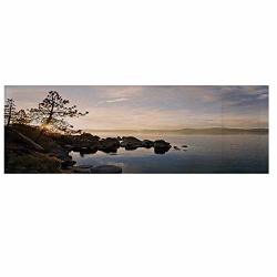 Lake Dustproof Electric Oven Cover Lake Tahoe At Sunset With Clear Sky And Single Pine Tree Rest Peaceful Weekend Photo Cover For Kitchen 36"L