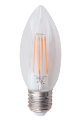 Bright Star Lighting - 4-5 Watt E27 Candle Fillament Dimmable LED In Cool White