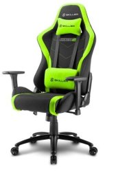 Sharkoon Skiller SGS2 Steel Frame With Moulded Foam Gaming Chair - Black green Steel Frame Construction Fabric Seat Cover Material Adjustable Armrests: 3D Conventional Tilt