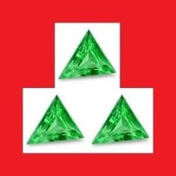 Tsavorite - Fine Emerald Green Triangle Cut - 0.065CTS {parcel Of 3}