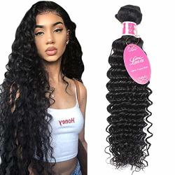 Xhh 8A Grade Unprocessed Brazilian Virgin Human Hair Bundles Deep Wave For Black Women Natural Black Colour 12INCH