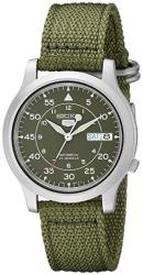 seiko men's snk805 seiko 5 automatic stainless steel watch with green canvas