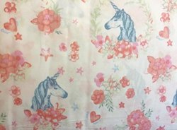 The Lilly Love Collection Elegant Unicorn Sheet Set With Garland And Pink Red Camelia Flower Print - Unicorn Sheet Set Full