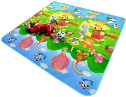 Limited Time Offer Large Baby Playing Floor Mat Crawling Rug - Waterproof & Nonslip New