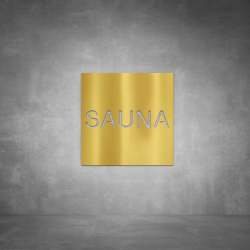 Sauna Sign - Polished Brass