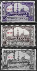 Egypt 1957 Millenary Of Al-azhar University Complete Lightly Mounted Mint Set Sg 525-7