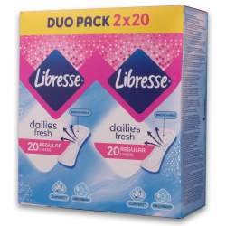 Libresse Dailies Regular Pantyliners Duo 40 Pack - Unscented