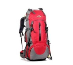 50L Mountain Hiking Camping Backpack Bag - Red