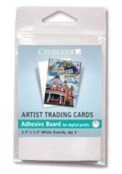 Artist Trading Cards Perfect Mount Self-adhesive Board White 2.5X3.5 Pack 5