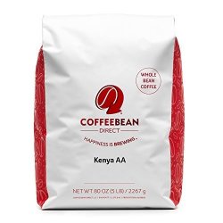 Coffee Bean Direct Kenya Aa Whole Bean Coffee 5-POUND Bag