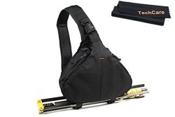 Techcare Tm "ultra Light" Dslr Camera Black Case Travel Shoulder Bag For Canon Eos 70D 60D 6D T3I T4I T5I 7D 5D Mk Series