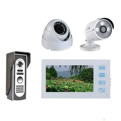 Ennio 7 Inch Record Wired Video Door Phone Doorbell Intercom System With Ahd 1080P