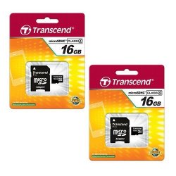 Huawei Ascend P6 Cell Phone Memory Card 2 X 16GB Microsdhc Memory Card With Sd Adapter 2 Pack