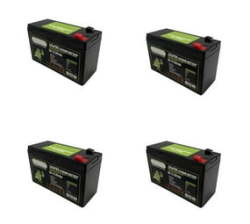 4-PIECE 12.8V 7AH Lithium-ion Battery With LIFEP04 Battery Manager