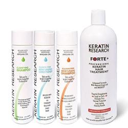 Forte Plus Extra Strength Brazilian Keratin Hair Treatment Professional 1000ML Bottle With 300ML Moisturizing Shampoo Moisturizing Conditioner Clarifying Shampoo Proven Amazing Results
