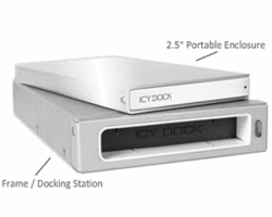 Icydock MB633UR-1S 2.5" External Enclosure Sata To Usb 2.0 Silver FEE-i663SU