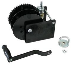 Hand Winch With Worm Gear And Split Barrel - Capacity = 680kg 1500lb