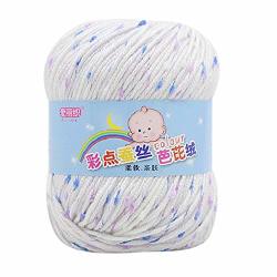 Colorful Smooth Soft Milk Cotton Yarn Clearance On Chunky Multicolor Rainbow Hand Knitting Soft Natural Crochet Baby Cotton Knitwear Yarn - 50G A