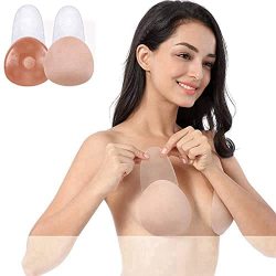 Reusable Sticky Bra Invisible Bra Tape Lift Stylish Push Up Self Adhesive Strapless Backless Breast Lift Bra Nude